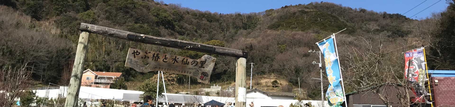 やぶ椿と水仙の里